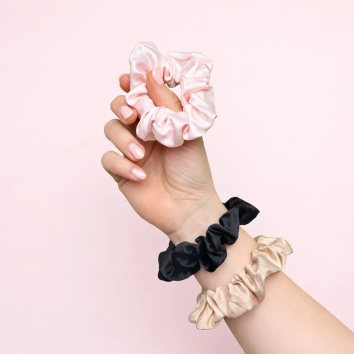 5-pak Soft Satin Scrunchies Medium
