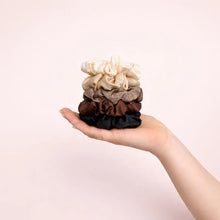 5-pak Soft Satin Scrunchies Medium