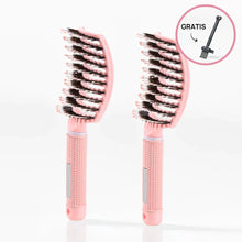 2 stk. Curved Paddle Brush + Gratis Gave