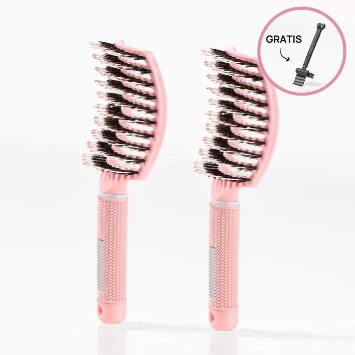 2 stk. Curved Paddle Brush + Gratis Gave
