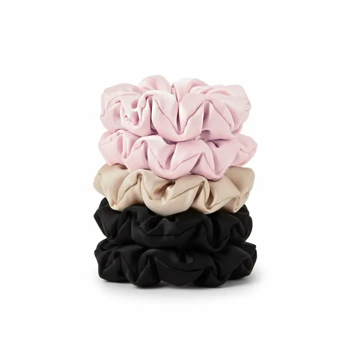 5-pak Soft Satin Scrunchies Medium