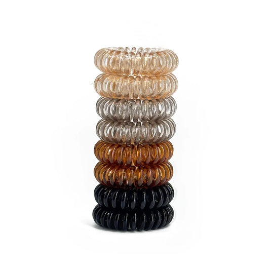 8-Pak Spiral Hårelastikker