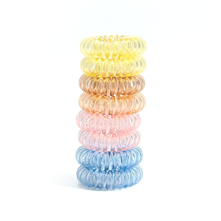 8-Pak Spiral Hårelastikker