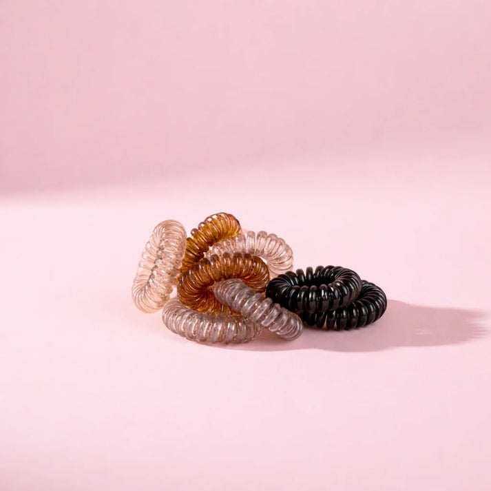 8-Pak Spiral Hårelastikker