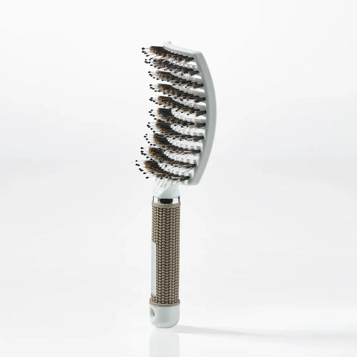 Curved Paddle Brush - Hårbørste med vildsvinehår