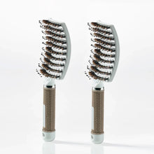 Curved Paddle Brush - Hårbørste med vildsvinehår