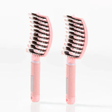 Curved Paddle Brush - Hårbørste med vildsvinehår