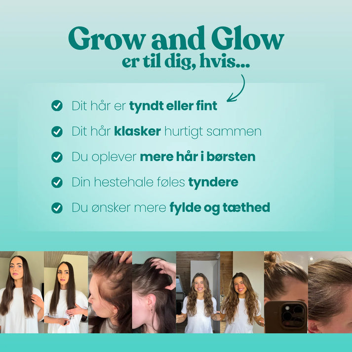 Grow and Glow Shampoo og Conditioner 250 ml - sulfatfri & silikonefri