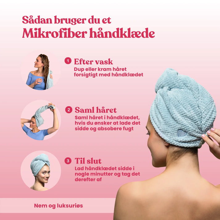 Mikrofiberhåndklæde til hår