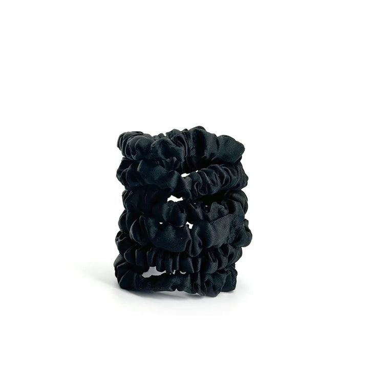 6-pak Soft Satin Scrunchies Small