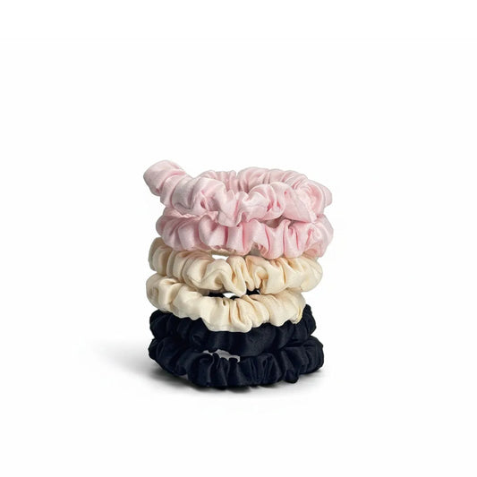 6-pak Soft Satin Scrunchies Small