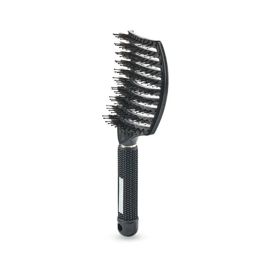Curved Paddle Brush - Hårbørste med vildsvinehår