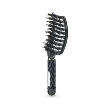 Curved Paddle Brush - Hårbørste med vildsvinehår